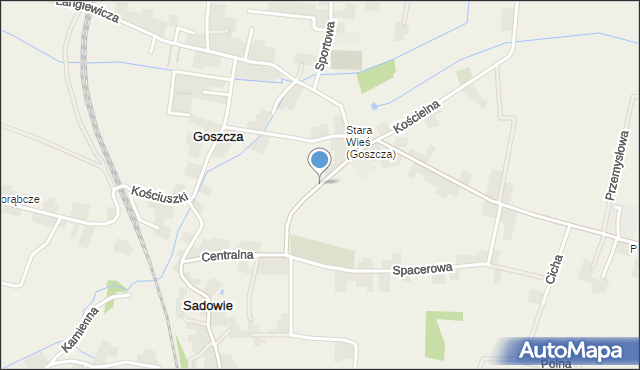 Goszcza, Szkolna, mapa Goszcza