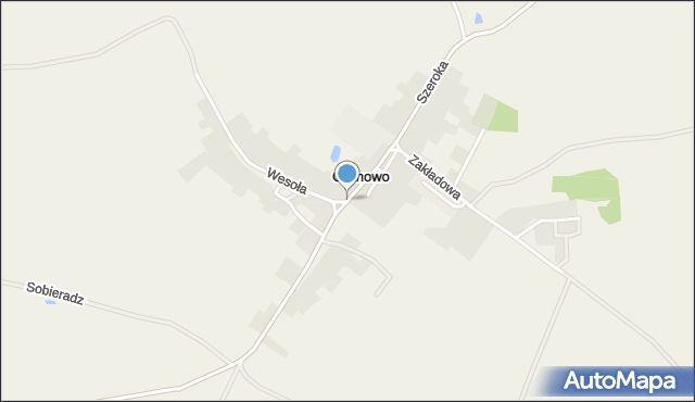 Granowo gmina Krzęcin, Szeroka, mapa Granowo gmina Krzęcin