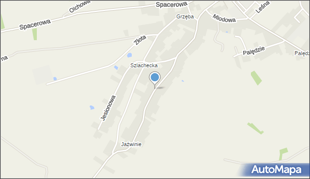 Grębów powiat tarnobrzeski, Szlachecka, mapa Grębów powiat tarnobrzeski