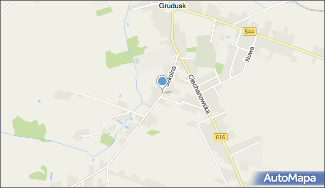 Grudusk, Szkolna, mapa Grudusk