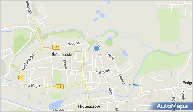 Hrubieszów, Szewska, mapa Hrubieszów
