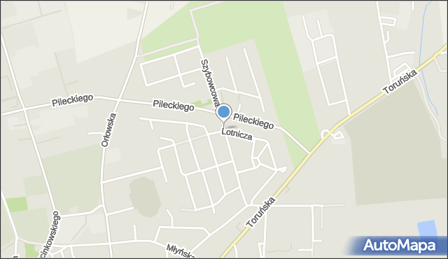 Inowrocław, Szybowcowa, mapa Inowrocławia