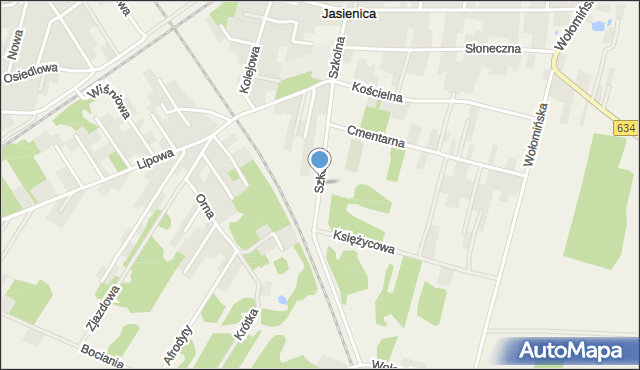 Jasienica gmina Tłuszcz, Szkolna, mapa Jasienica gmina Tłuszcz