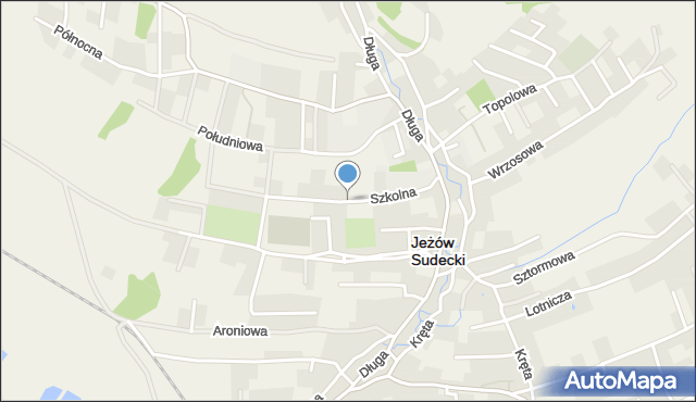 Jeżów Sudecki, Szkolna, mapa Jeżów Sudecki