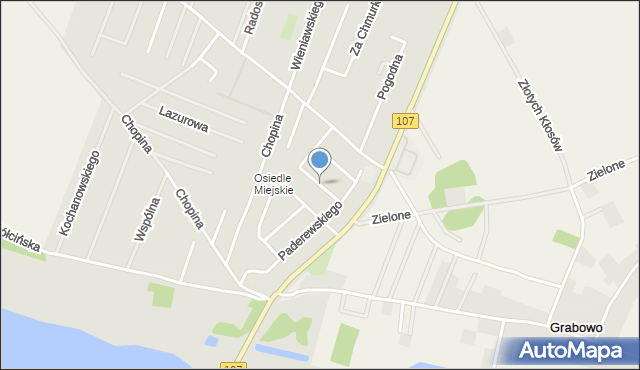 Kamień Pomorski, Szymanowskiego Karola, mapa Kamień Pomorski