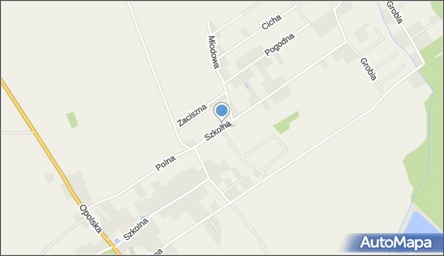 Karczów gmina Dąbrowa, Szkolna, mapa Karczów gmina Dąbrowa