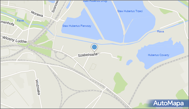 Katowice, Szabelniana, mapa Katowic