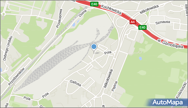 Katowice, Szybowa, mapa Katowic