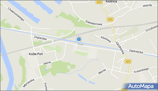 Kędzierzyn-Koźle, Szymanowskiego Karola, mapa Kędzierzyna-Koźle