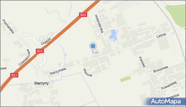 Kiekrz, Szczęśliwa, mapa Kiekrz