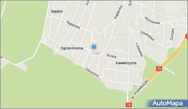 Kielce, Szwoleżerów, mapa Kielc