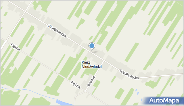 Kierz Niedźwiedzi, Szydłowiecka, mapa Kierz Niedźwiedzi