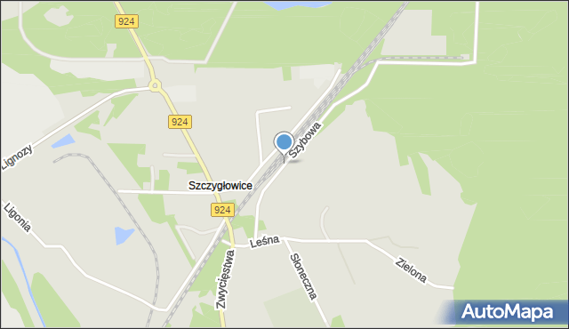 Knurów powiat gliwicki, Szybowa, mapa Knurów powiat gliwicki