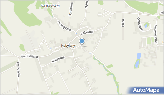 Kobylany gmina Zabierzów, Szkolna, mapa Kobylany gmina Zabierzów