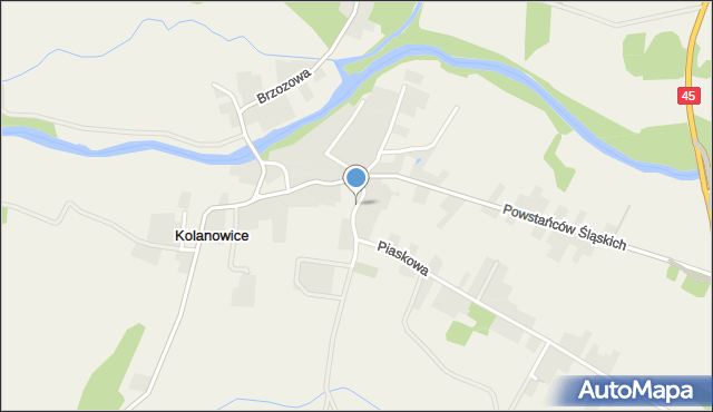 Kolanowice, Szkolna, mapa Kolanowice