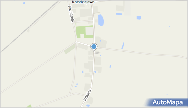 Kołodziejewo, Szkolna, mapa Kołodziejewo