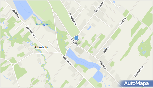 Korytów A, Szkolna, mapa Korytów A