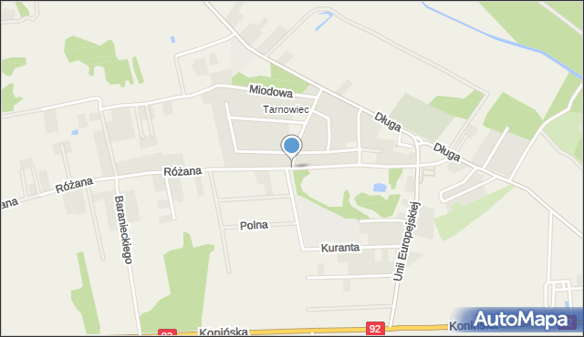 Kościelec powiat kolski, Szkolna, mapa Kościelec powiat kolski