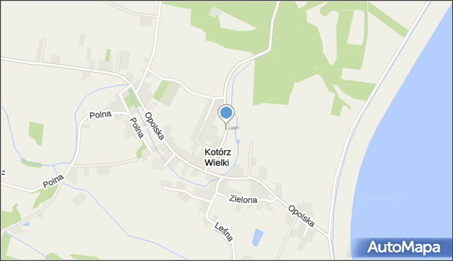 Kotórz Wielki, Szkolna, mapa Kotórz Wielki