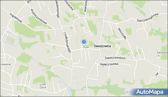 Kraków, Szybisko, mapa Krakowa