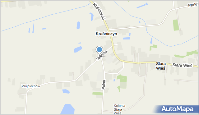Kraśniczyn, Szkolna, mapa Kraśniczyn