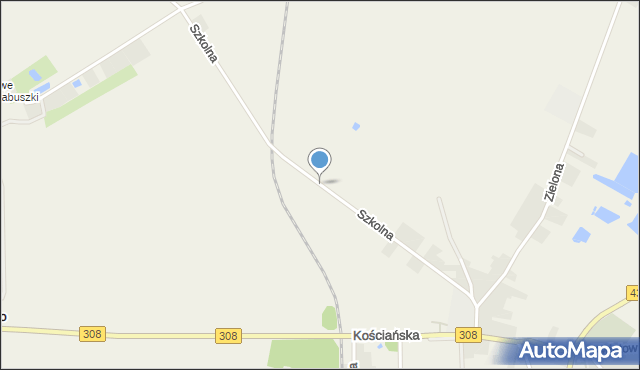 Kunowo gmina Gostyń, Szkolna, mapa Kunowo gmina Gostyń