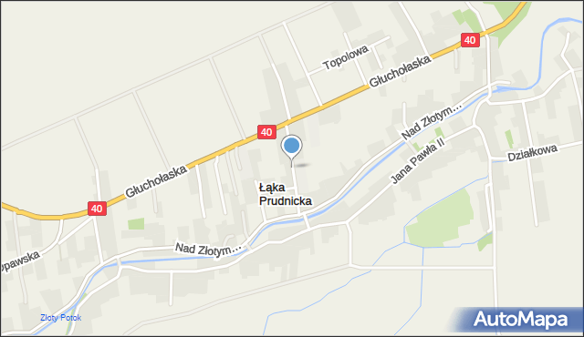 Łąka Prudnicka, Szkolna, mapa Łąka Prudnicka