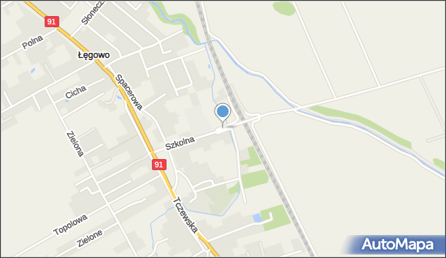 Łęgowo gmina Pruszcz Gdański, Szkolna, mapa Łęgowo gmina Pruszcz Gdański