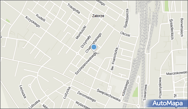 Leszno, Szczepanowskiego Stanisława, mapa Leszno