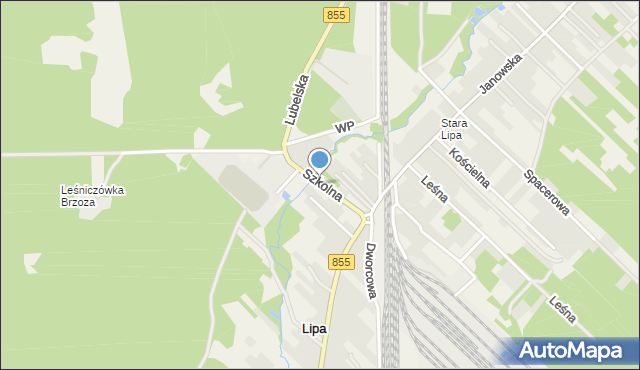 Lipa gmina Zaklików, Szkolna, mapa Lipa gmina Zaklików