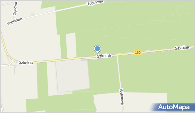 Łowyń, Szkolna, mapa Łowyń