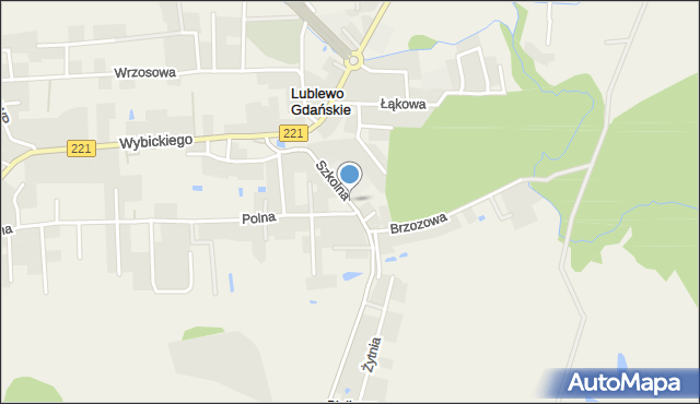 Lublewo Gdańskie, Szkolna, mapa Lublewo Gdańskie