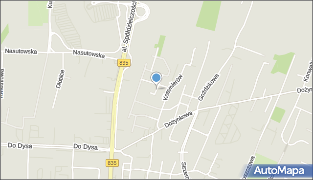 Lublin, Szewczyk Małgorzaty, mapa Lublina