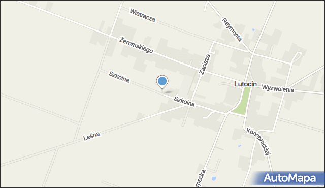 Lutocin, Szkolna, mapa Lutocin