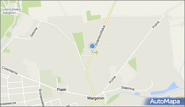 Margonin, Szamocińska, mapa Margonin