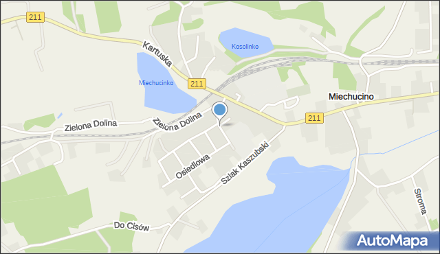 Miechucino, Szkolna, mapa Miechucino