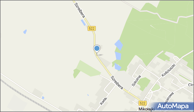 Mikołajki Pomorskie, Szreibera, mapa Mikołajki Pomorskie