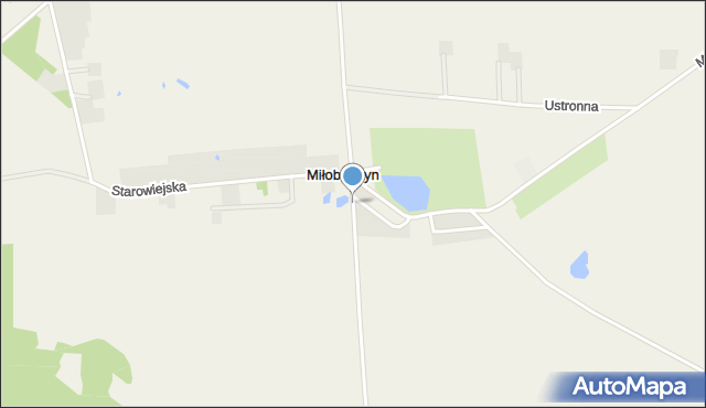 Miłobędzyn, Szlak Bledzewski, mapa Miłobędzyn