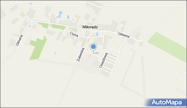 Miłoradz, Szkolna, mapa Miłoradz