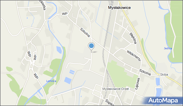 Mysłakowice, Szmaragdowa, mapa Mysłakowice