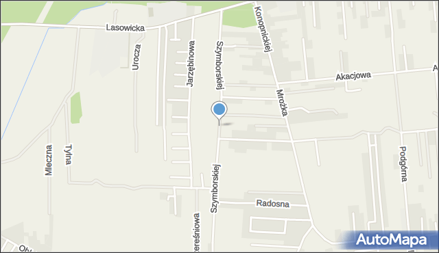 Nakło Śląskie, Szymborskiej Wisławy, mapa Nakło Śląskie