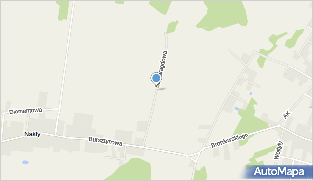 Nakły, Szmaragdowa, mapa Nakły