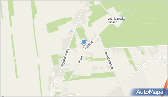 Natalin gmina Wyszków, Szkolna, mapa Natalin gmina Wyszków