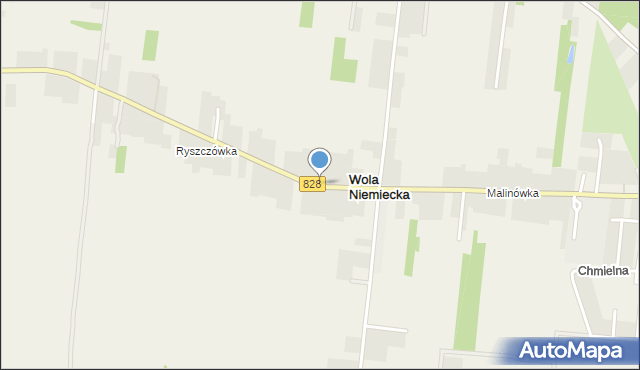 Niemce, Szkolna, mapa Niemce