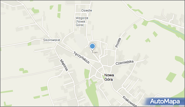 Nowa Góra gmina Krzeszowice, Szkolna, mapa Nowa Góra gmina Krzeszowice