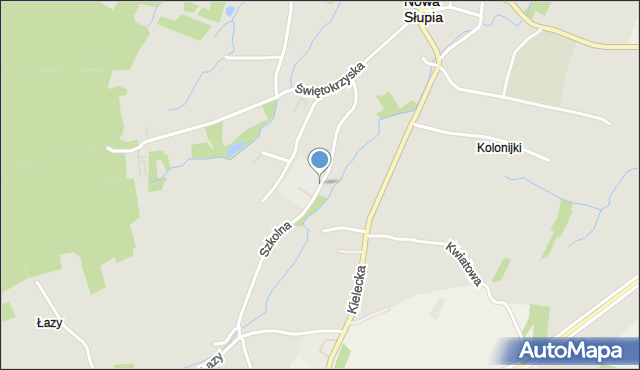 Nowa Słupia, Szkolna, mapa Nowa Słupia