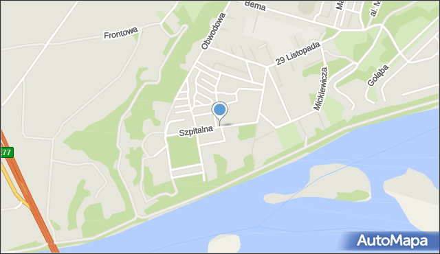 Nowy Dwór Mazowiecki, Szpitalna, mapa Nowy Dwór Mazowiecki