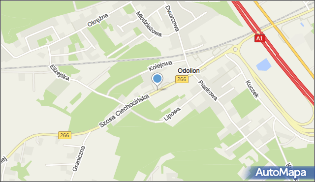 Odolion, Szosa Ciechocińska, mapa Odolion