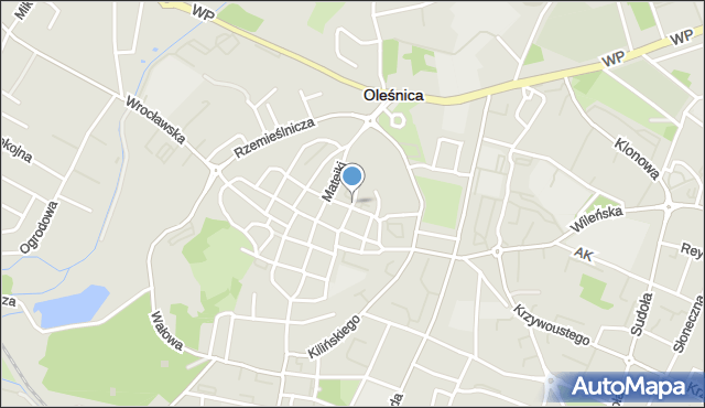 Oleśnica, Szkolna, mapa Oleśnica