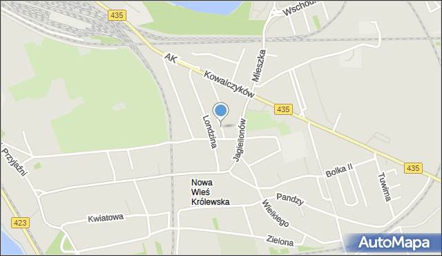Opole, Szendzielarza-Łupaszki Zygmunta, mjr., mapa Opola